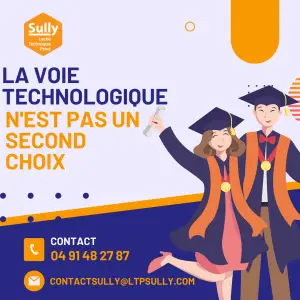 affiche présentant le parcours technologique chez sully business scool