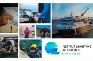 photomontage avec des photos représentant le partenariat entre l'institut maritime quebec et sully marseille